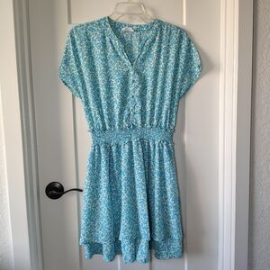 Blue Floral Women's Dress